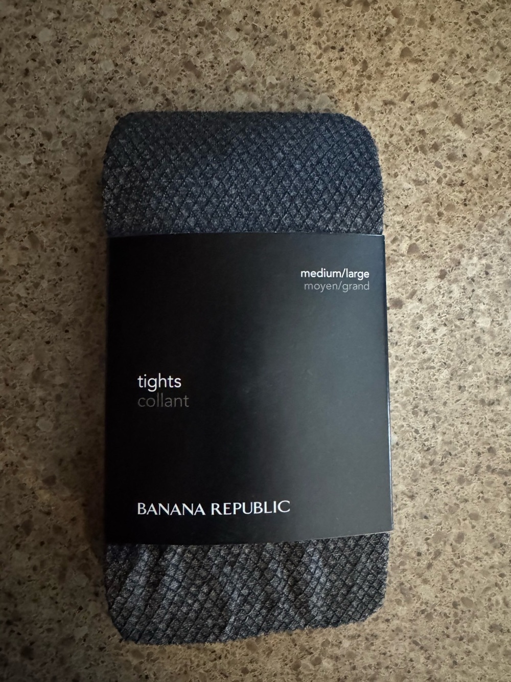 Banana Republic Gray Textured Tights - Medium/Large